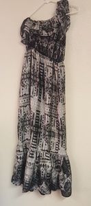 One shoulder printed dress